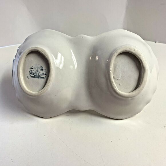 House of Webster Divided Candy Relish Trinket Keys Dip Dish Briar Rose Gold Trim - Picture 6 of 7